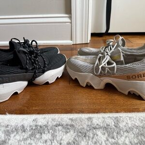 2 pair women size 5 Sorel Athletic Shoes - Black and Gray